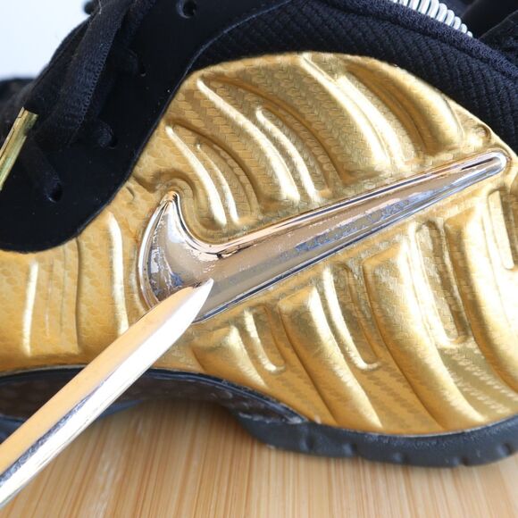 Nike Air Foamposite Pro 624041-701 Metallic Gold Black Men's Size 9.5 Sneakers - Picture 5 of 14